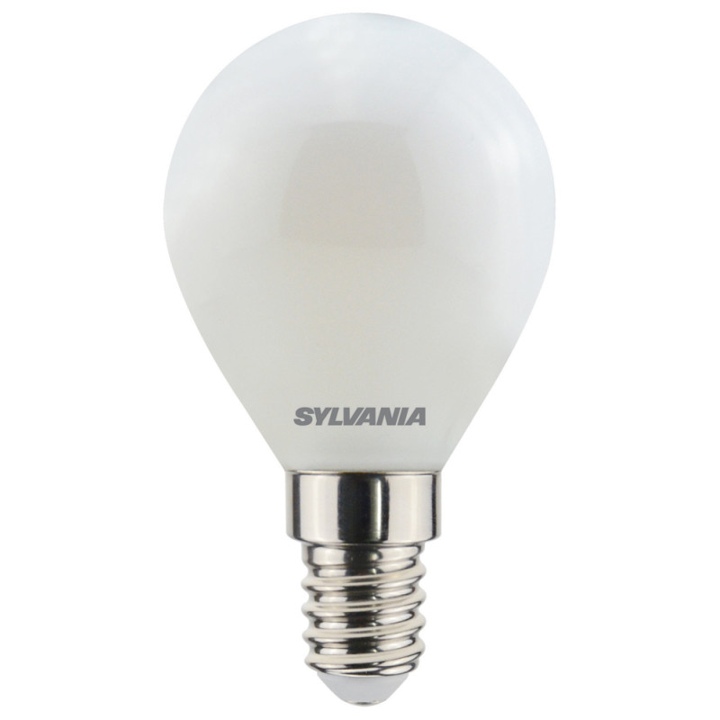 Ampoule boule mate LED E14 blanc neutre 470 lm dimmable 4,5 W SYLVANIA