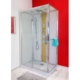 Cabine de douche hydromassante Soren rectangulaire 80 x 140 x 213 cm ONDEE
