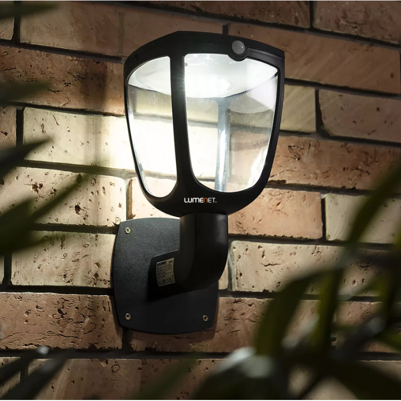 Applique murale extérieure LED solaire Gizmo noire avec détecteur de mouvements 345 lm 4,5 W SYLVANIA