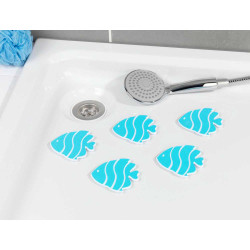 Sticker antidérapant Poisson Bleu 5 pièces WENKO Sticker antidérapant Poisson Bleu 5 pièces WENKO