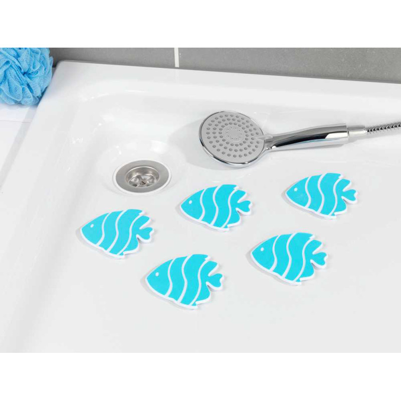 Sticker antidérapant Poisson Bleu 5 pièces WENKO Sticker antidérapant Poisson Bleu 5 pièces WENKO