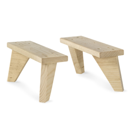 Set de pieds en bois pour meuble 13,5 cm bois 2 pièces ASTIGARRAGA