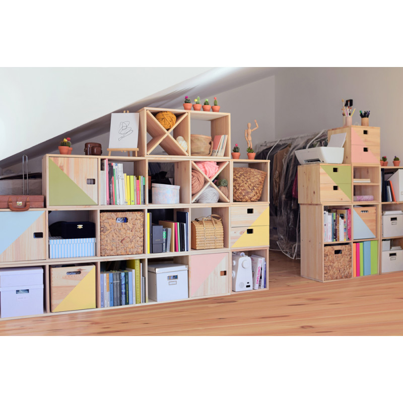 Étagère modulaire Dinamic en bois 70,8 x 36,2 x 33 cm 2 cubes ASTIGARRAGA Étagère modulaire Dinamic en bois 70,8 x 36,2 x 33 cm 2 cubes ASTIGARRAGA