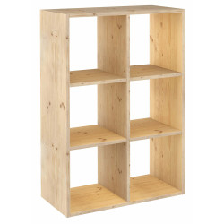 Étagère modulaire Dinamic en bois 105,4 x 70,8 x 33 cm 6 cubes ASTIGARRAGA