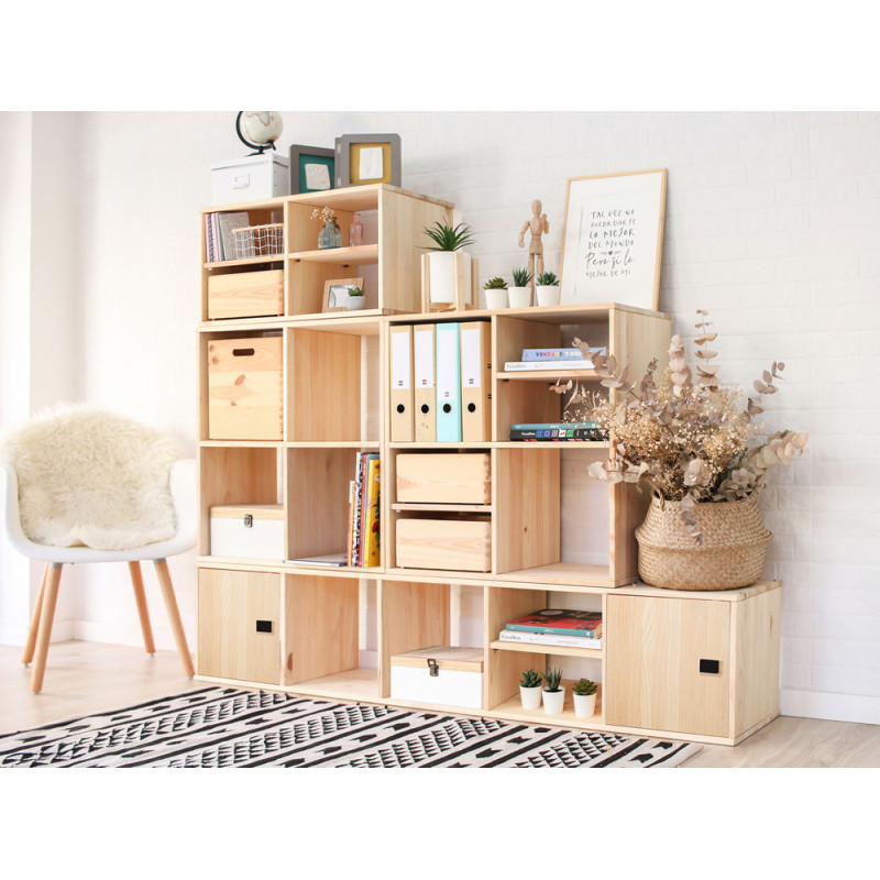 Étagère modulaire Dinamic en bois 105,4 x 70,8 x 33 cm 6 cubes ASTIGARRAGA