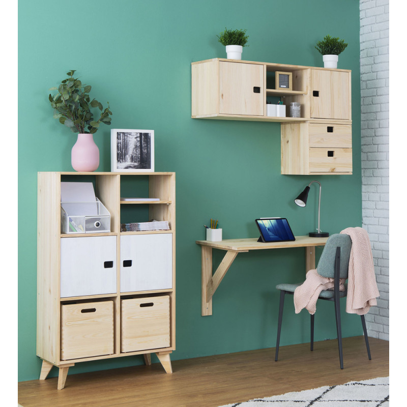 Étagère modulaire Dinamic en bois 105,4 x 70,8 x 33 cm 6 cubes ASTIGARRAGA