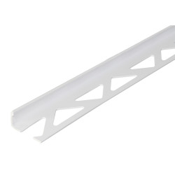 Profilé d'angle pour carrelage en PVC blanc 250 x 2,3 x 1 cm ALBERTS