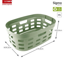 Manne à linge Sigma Home vert 45 L SUNWARE