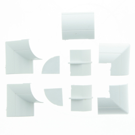 Kit d'accessoires pour goulotte en plastique 22 × 22 mm blanc 9 pièces D-LINE