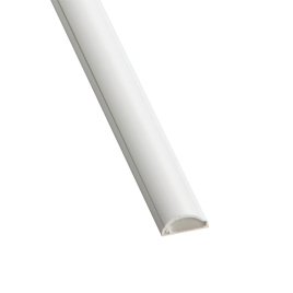 Goulotte demi-cercle en plastique 16 × 8 mm blanc 2 m D-LINE