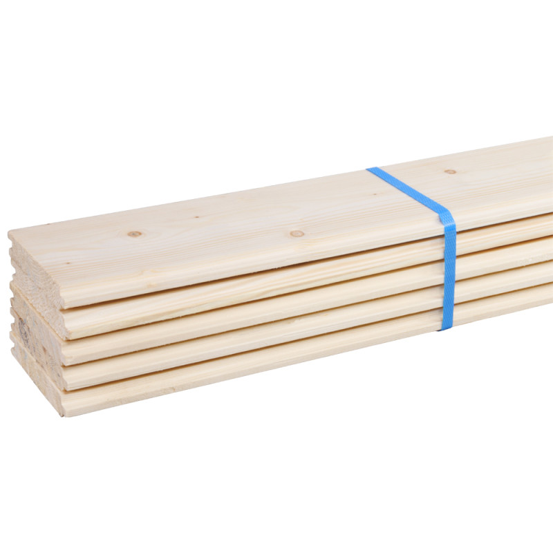 Plancher en sapin massif 240 x 8,8 x 1,7 cm 5 pièces