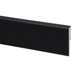 Plinthe revêtue pour sol stratifié Bloc noire 240 x 5,8 x 1,2 cm CANDO