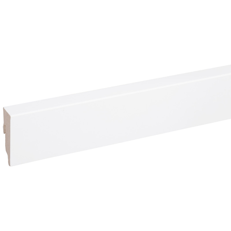 Plinthe revêtue pour sol stratifié Cubique blanche 240 x 5,8 x 1,9 cm CANDO Plinthe revêtue pour sol stratifié Cubique blanche 240 x 5,8 x 1,9 cm CANDO