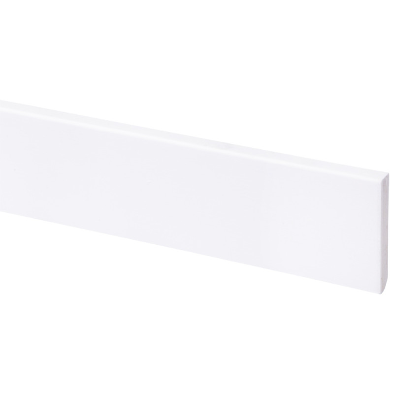 Plinthe en bois dur prépeinte blanche 240 x 6,8 x 1,1 cm Plinthe en bois dur prépeinte blanche 240 x 6,8 x 1,1 cm