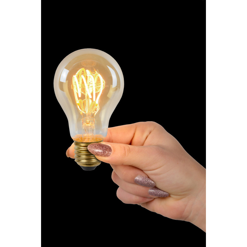 Ampoule à filament LED A60 Twilight Sensor ambrée Ø 6 cm E27 4 W LUCIDE Ampoule à filament LED A60 Twilight Sensor ambrée Ø 6 cm E27 4 W LUCIDE
