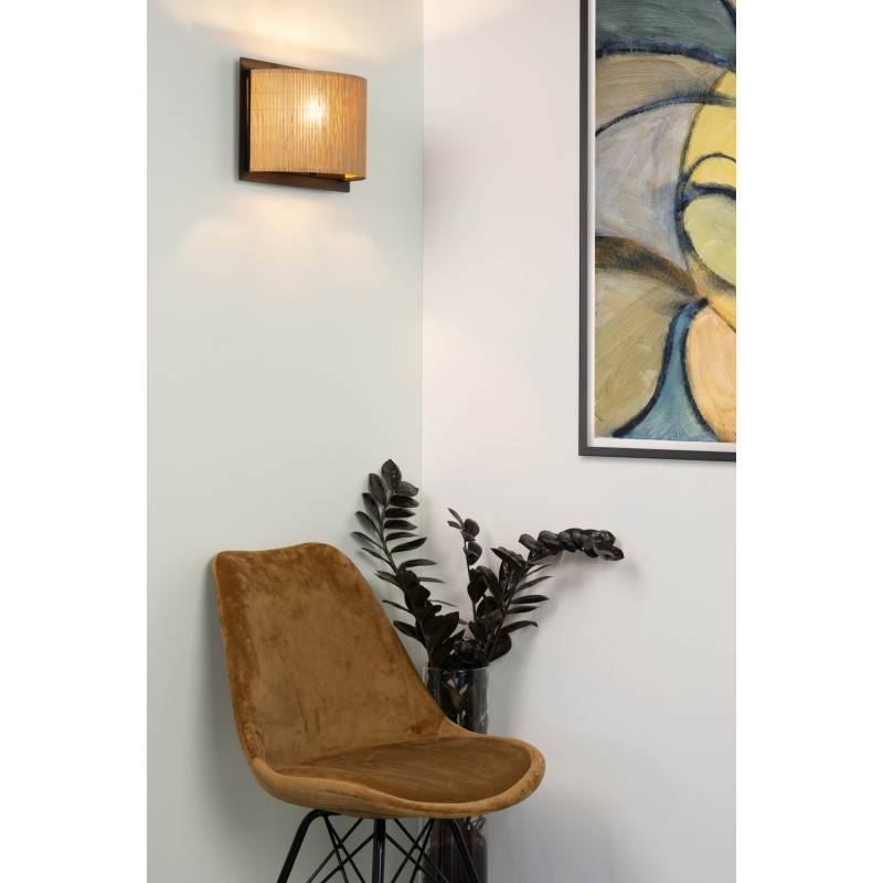 Applique murale Magius bois naturel E27 40 W LUCIDE