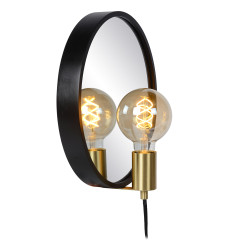 Applique murale Reflex noire E27 25 W LUCIDE