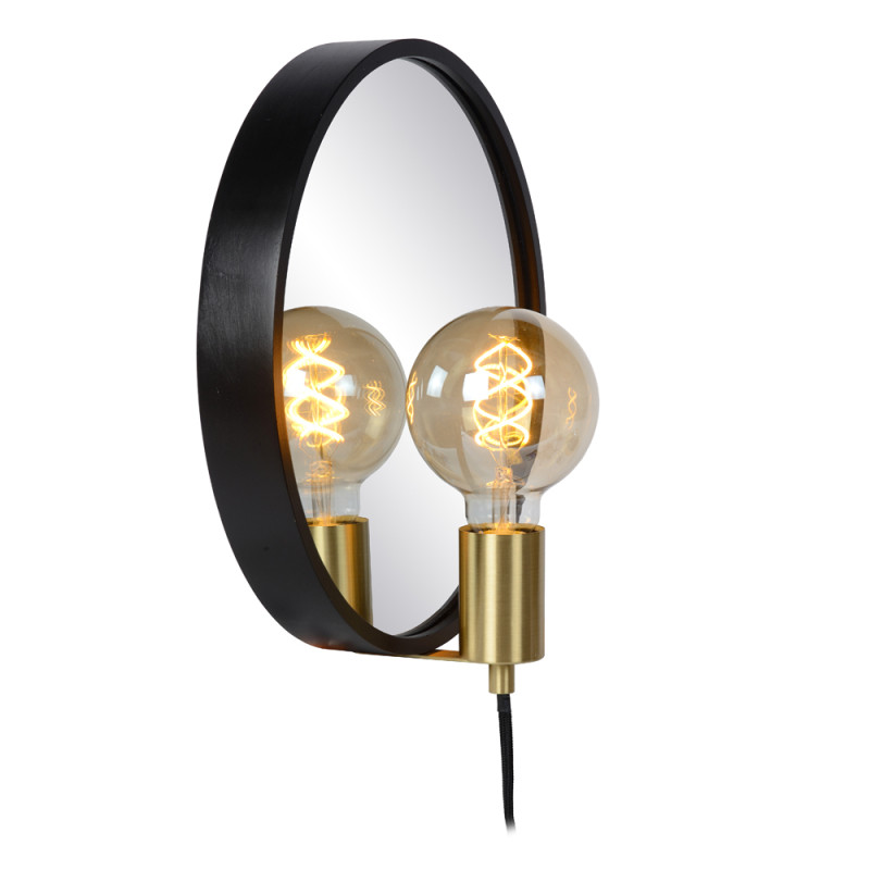 Applique murale Reflex noire E27 25 W LUCIDE