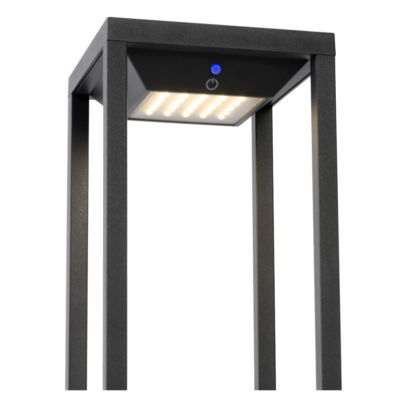 Borne extérieure LED Tenso Solar anthracite 2,2 W LUCIDE