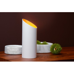 Lampe de table Quirijn blanche Ø 9,6 cm E27 40 W LUCIDE