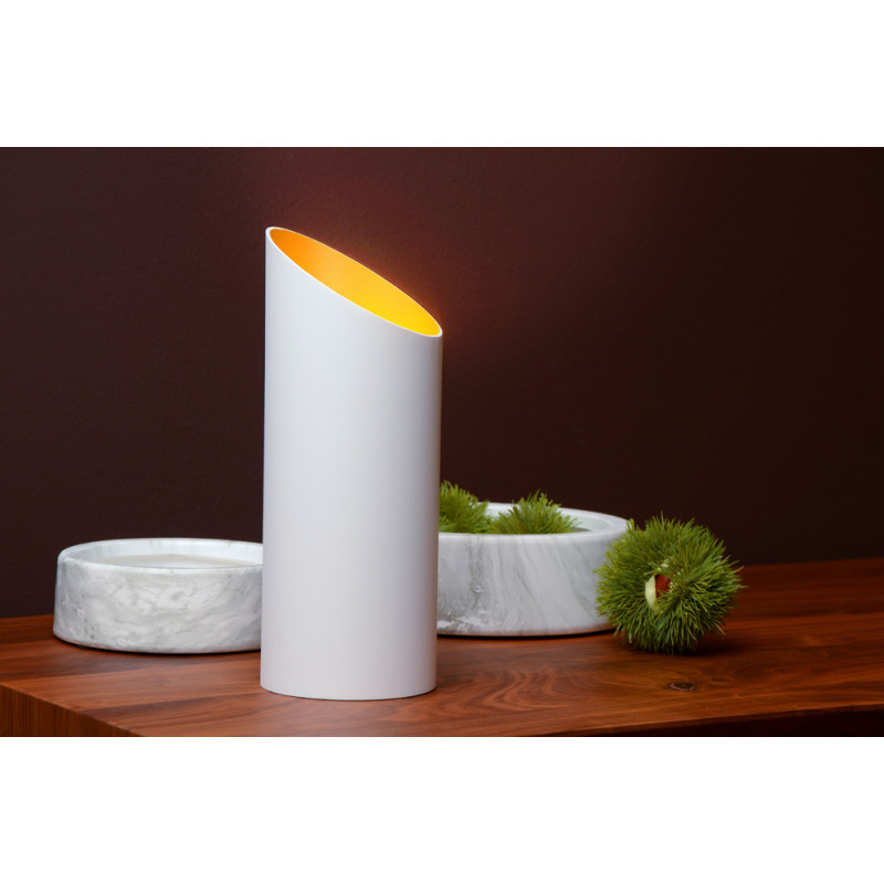 Lampe de table Quirijn blanche Ø 9,6 cm E27 40 W LUCIDE