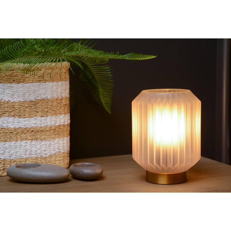 Lampe de table Sueno blanche Ø 13 cm E14 40 W LUCIDE