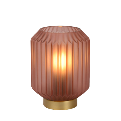 Lampe de table Sueno rose Ø 13 cm E14 40 W LUCIDE