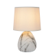 Lampe de table Marmo blanche Ø 16 cm E14 40 W LUCIDE