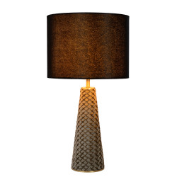 Lampe de table Extravaganza Velvet noire Ø 25 cm E27 60 W LUCIDE