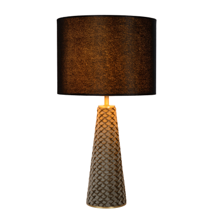 Lampe de table Extravaganza Velvet noire Ø 25 cm E27 60 W LUCIDE