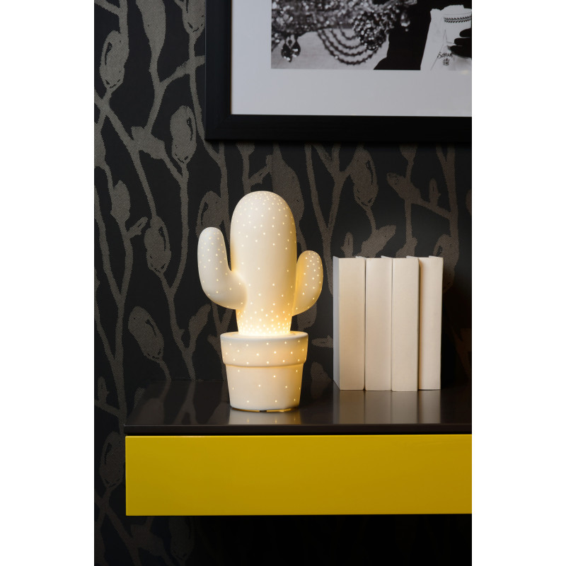 Lampe de table Cactus blanche E14 25 W LUCIDE Lampe de table Cactus blanche E14 25 W LUCIDE