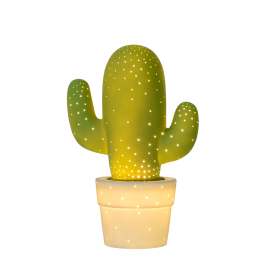 Lampe de table Cactus verte E14 25 W LUCIDE