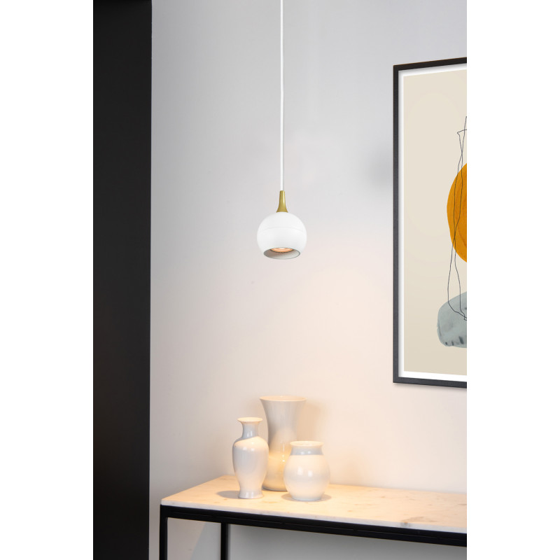 Suspension Favori blanche Ø 9 cm GU10  5 W LUCIDE Suspension Favori blanche Ø 9 cm GU10  5 W LUCIDE