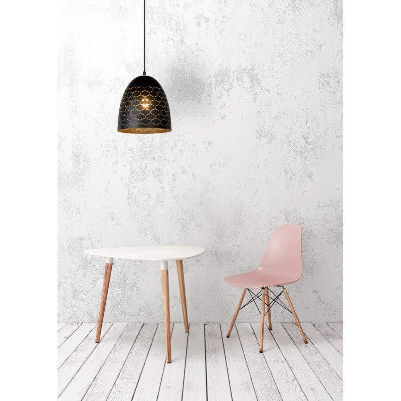 Suspension Galla noire Ø 25 cm E27 40 W LUCIDE Suspension Galla noire Ø 25 cm E27 40 W LUCIDE