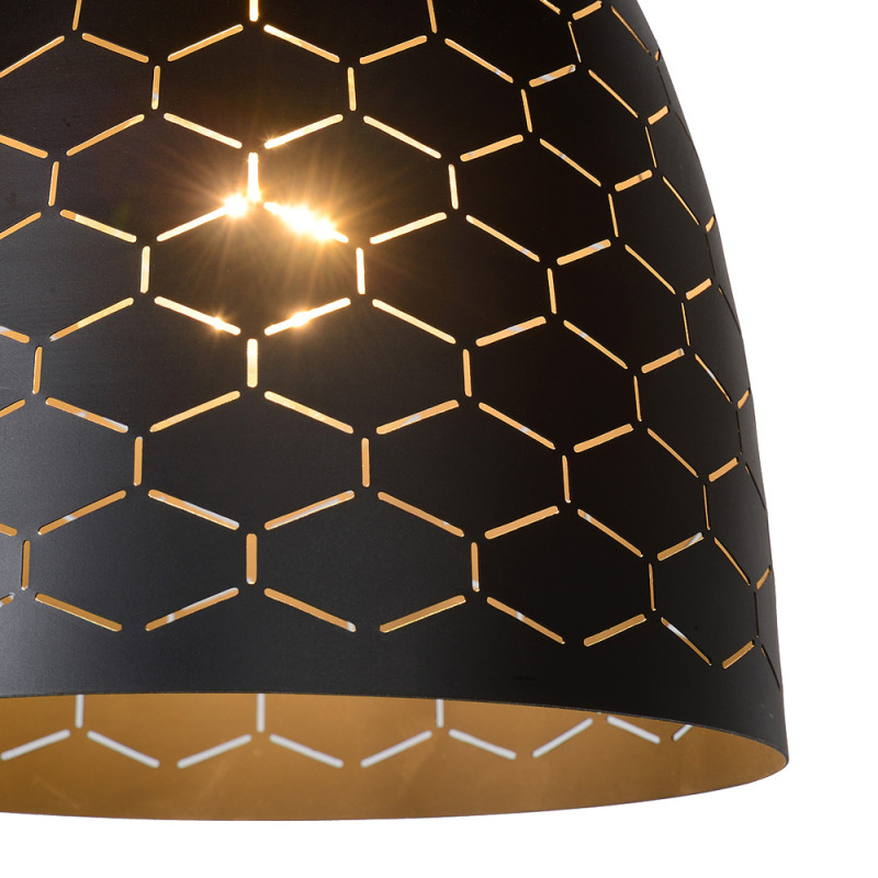 Suspension Galla noire Ø 25 cm E27 40 W LUCIDE Suspension Galla noire Ø 25 cm E27 40 W LUCIDE
