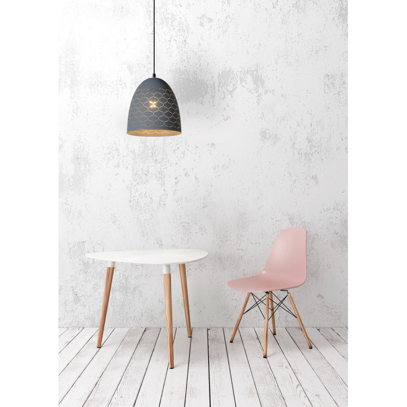 Suspension Galla grise Ø 25 cm E27 40 W LUCIDE Suspension Galla grise Ø 25 cm E27 40 W LUCIDE
