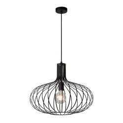 Suspension Manuela noire Ø 50 cm E27 60 W LUCIDE