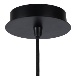 Suspension Malunga noire Ø 25 cm E27 60 W LUCIDE Suspension Malunga noire Ø 25 cm E27 60 W LUCIDE