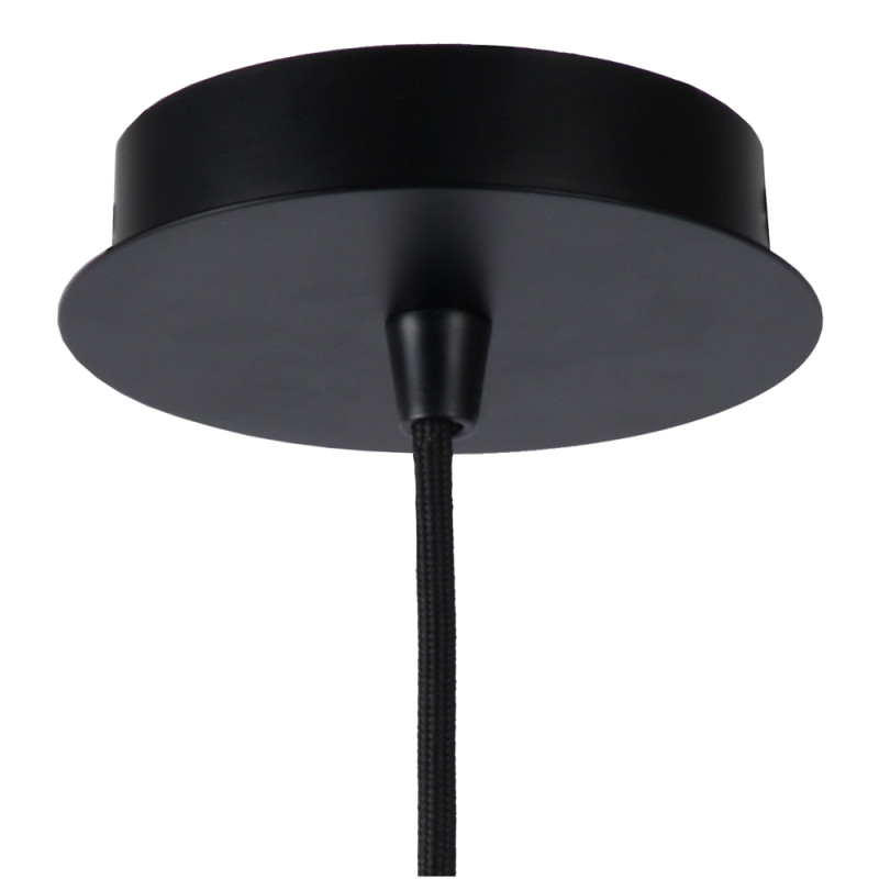 Suspension Malunga noire Ø 25 cm E27 60 W LUCIDE Suspension Malunga noire Ø 25 cm E27 60 W LUCIDE