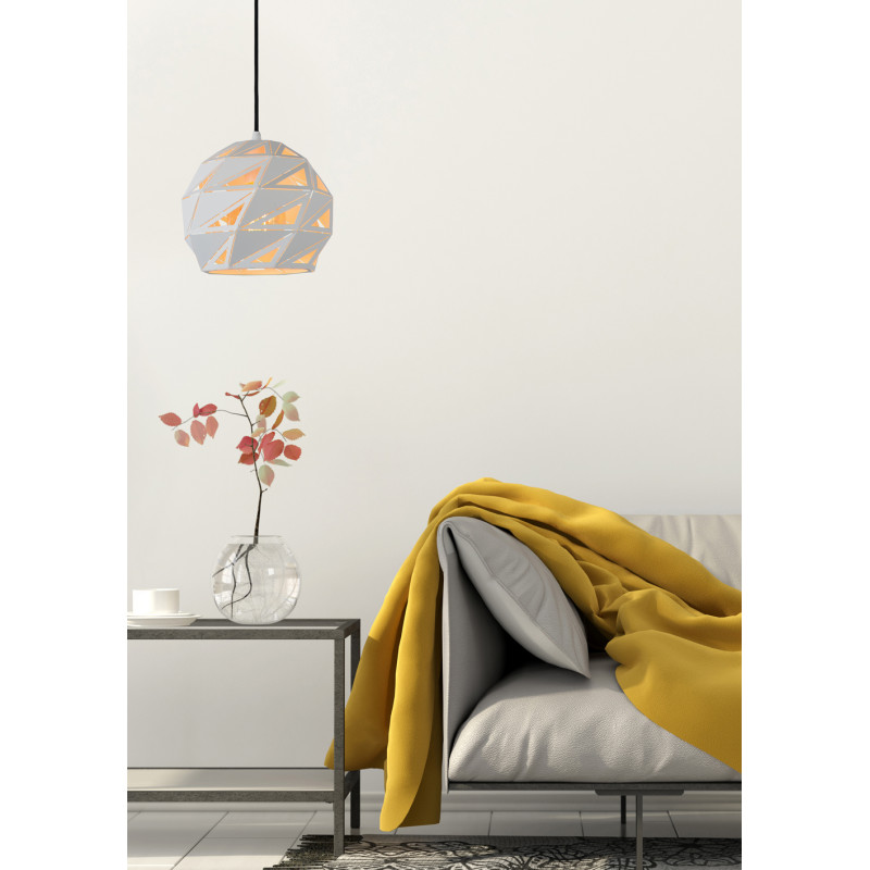 Suspension Malunga blanche Ø 25 cm E27 60 W LUCIDE Suspension Malunga blanche Ø 25 cm E27 60 W LUCIDE