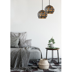 Suspension Malunga grise Ø 25 cm E27 60 W LUCIDE Suspension Malunga grise Ø 25 cm E27 60 W LUCIDE