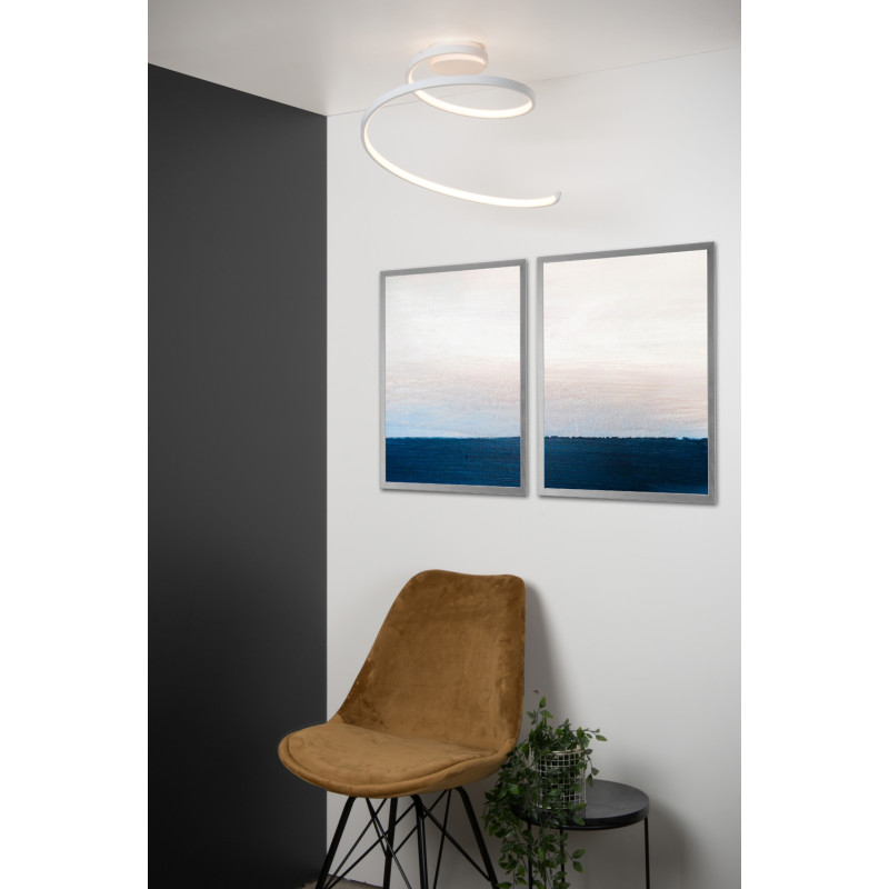 Plafonnier LED Maxence blanc dimmable Ø 46 cm 40 W LUCIDE Plafonnier LED Maxence blanc dimmable Ø 46 cm 40 W LUCIDE