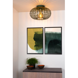 Plafonnier Manuela vert Ø 39,5 cm E27 40 W LUCIDE Plafonnier Manuela vert Ø 39,5 cm E27 40 W LUCIDE