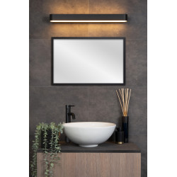 Applique murale LED pour salle de bain Madelon noire 18 W LUCIDE