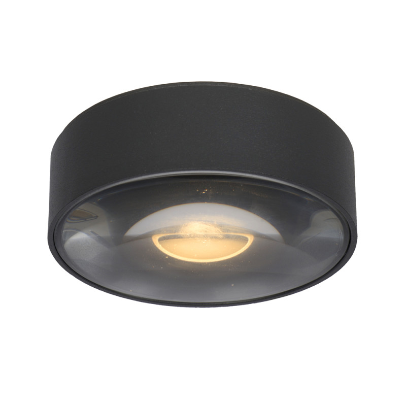 Spot pour plafond LED pour salle de bain Rayen noir Ø 10 cm 6 W LUCIDE