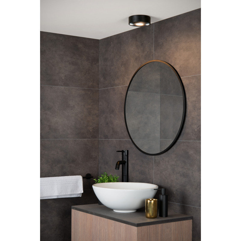 Spot pour plafond LED pour salle de bain Rayen noir Ø 10 cm 6 W LUCIDE Spot pour plafond LED pour salle de bain Rayen noir Ø 10 cm 6 W LUCIDE
