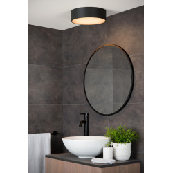 Plafonnier LED pour salle de bain Roxane anthracite Ø 25 cm 10 W LUCIDE Plafonnier LED pour salle de bain Roxane anthracite Ø 25 cm 10 W LUCIDE