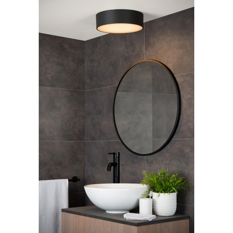 Plafonnier LED pour salle de bain Roxane anthracite Ø 25 cm 10 W LUCIDE Plafonnier LED pour salle de bain Roxane anthracite Ø 25 cm 10 W LUCIDE