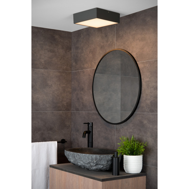 Plafonnier LED pour salle de bain Roxane anthracite 12 W LUCIDE Plafonnier LED pour salle de bain Roxane anthracite 12 W LUCIDE