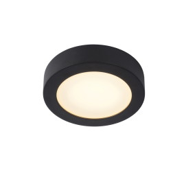 Plafonnier LED pour salle de bain Brice noir dimmable Ø 18 cm 11 W LUCIDE